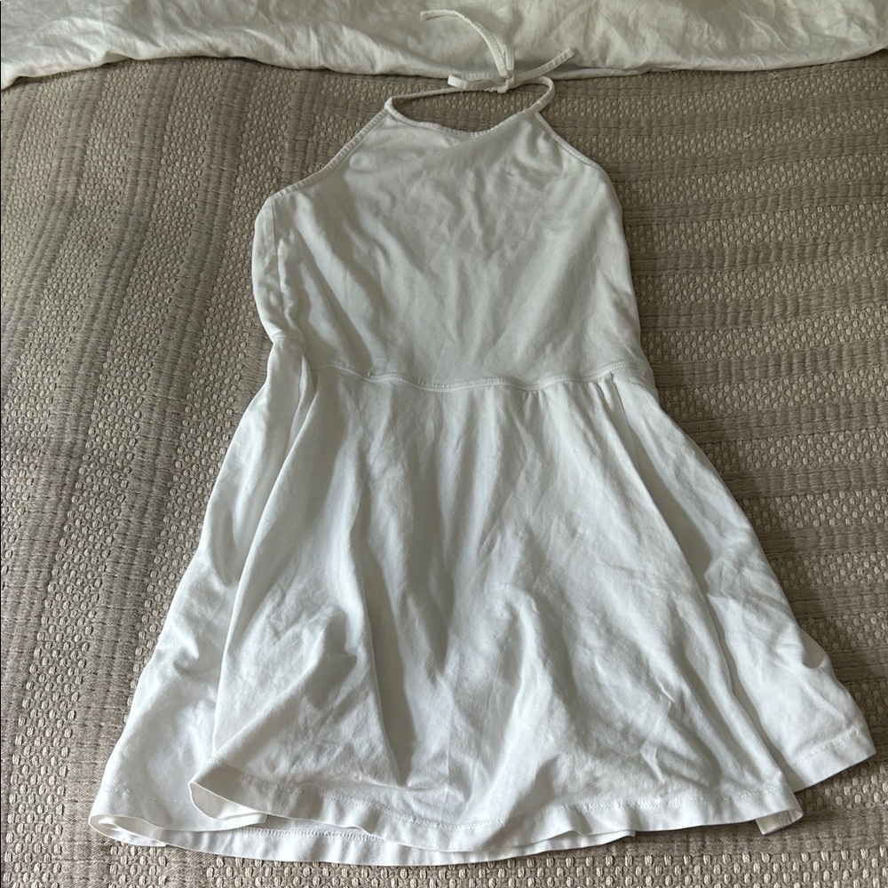 White Halter tennis Dress